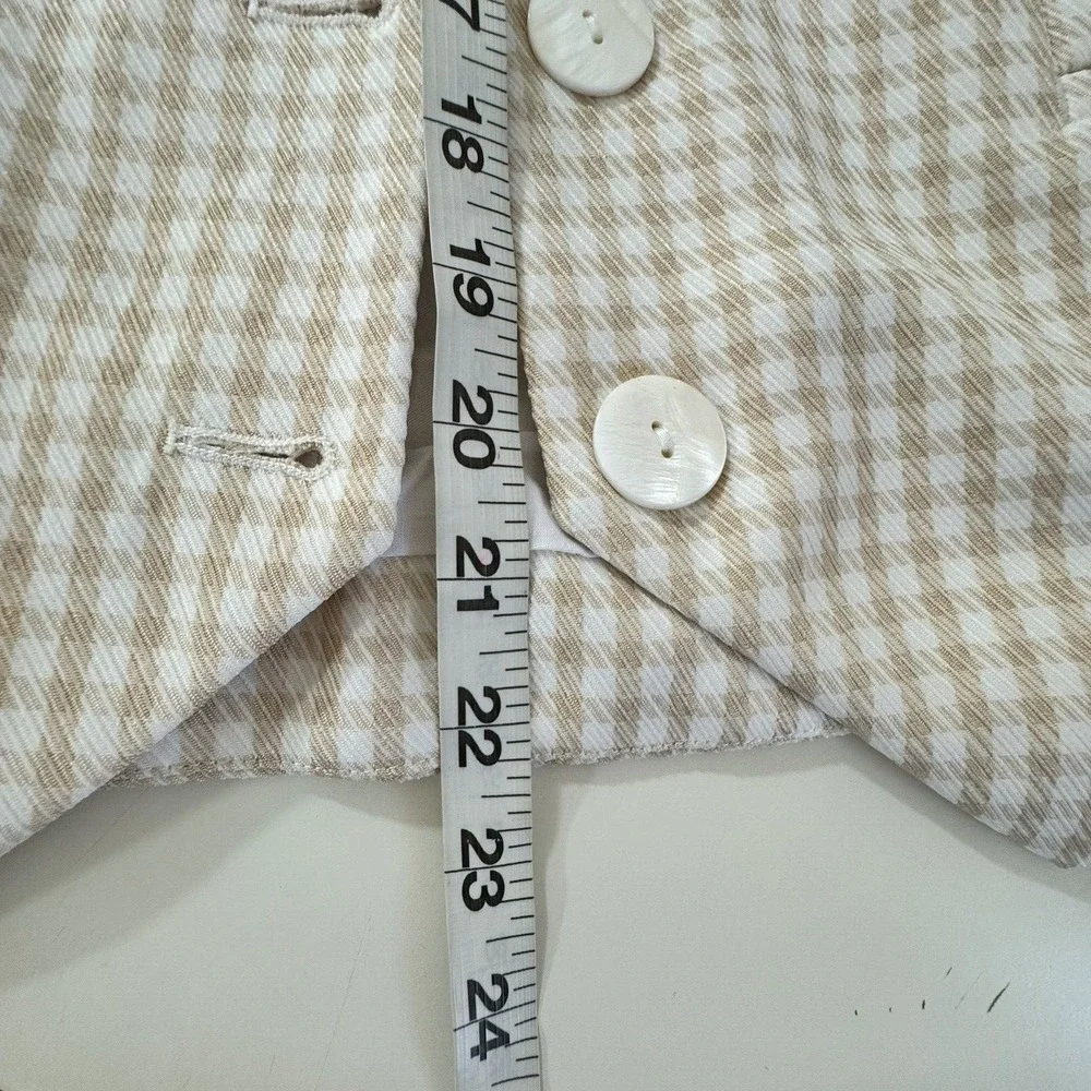 Song Of Style x Revolve Blazer Women's L Beige Check NWT‎ $228